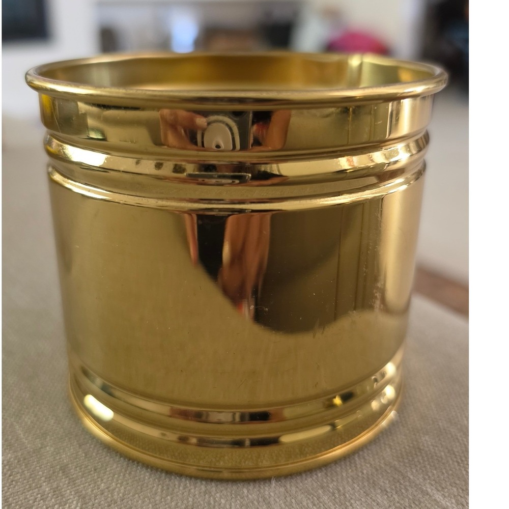 Bristol Brass Small Lacquered Planter Decorative Container Gold Tone Made in USA